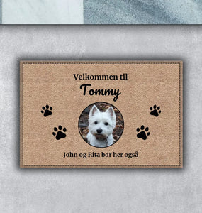Personlig Kæledyrs Dørmåtte - Tilføj dit eget billede(er)!
